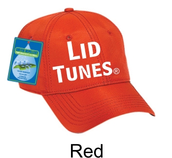 Lid Tunes Red Water Repellent Cap